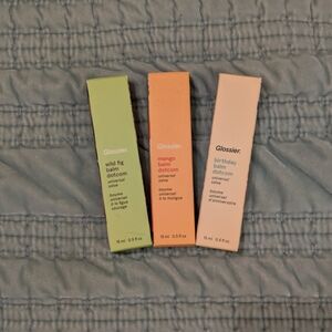 Glossier Balm Dotcom Trio - wild fig, mango, birthday cake